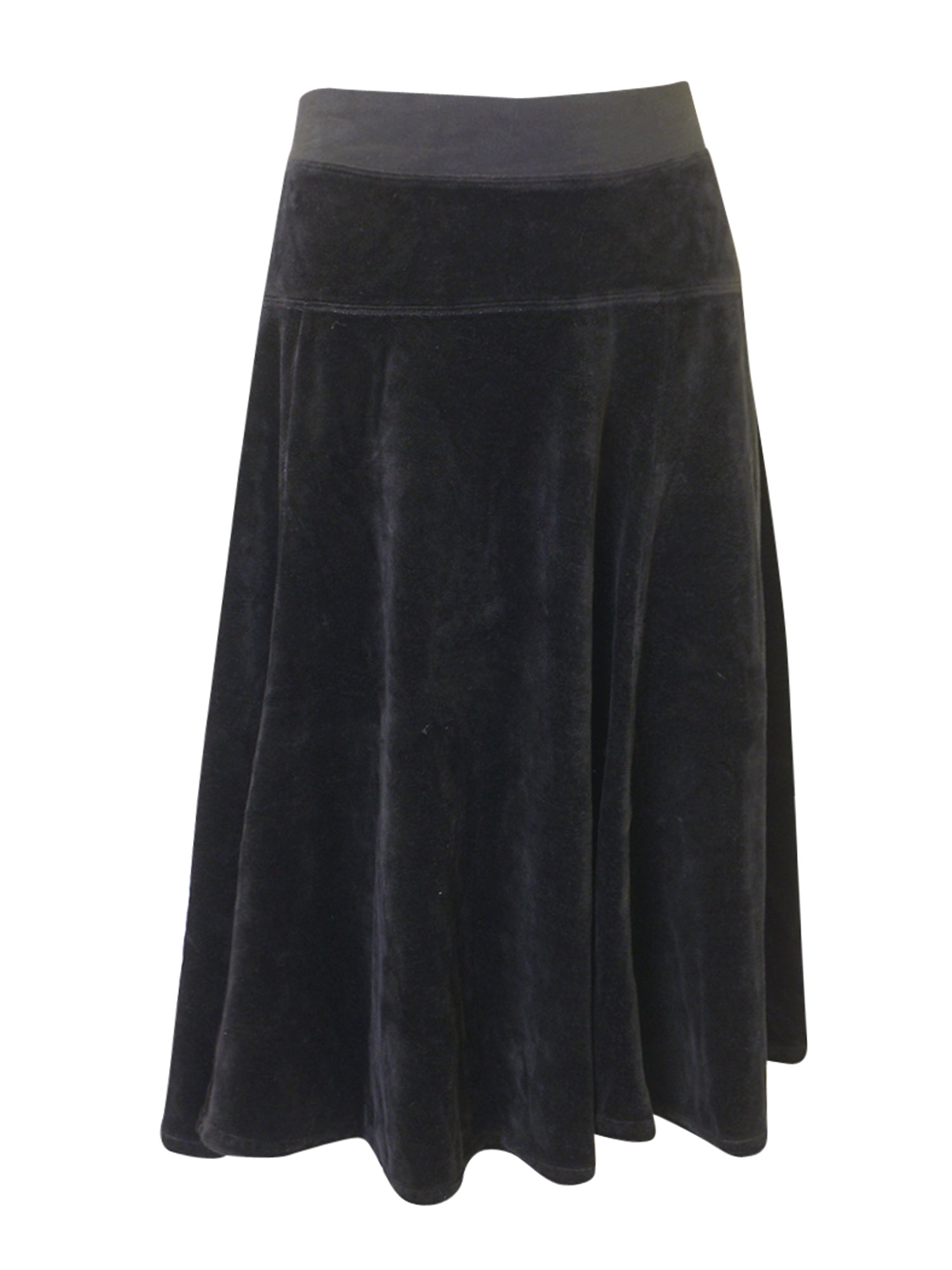 Hard Tail Velour Panel Skirt (V-169) - Skirts