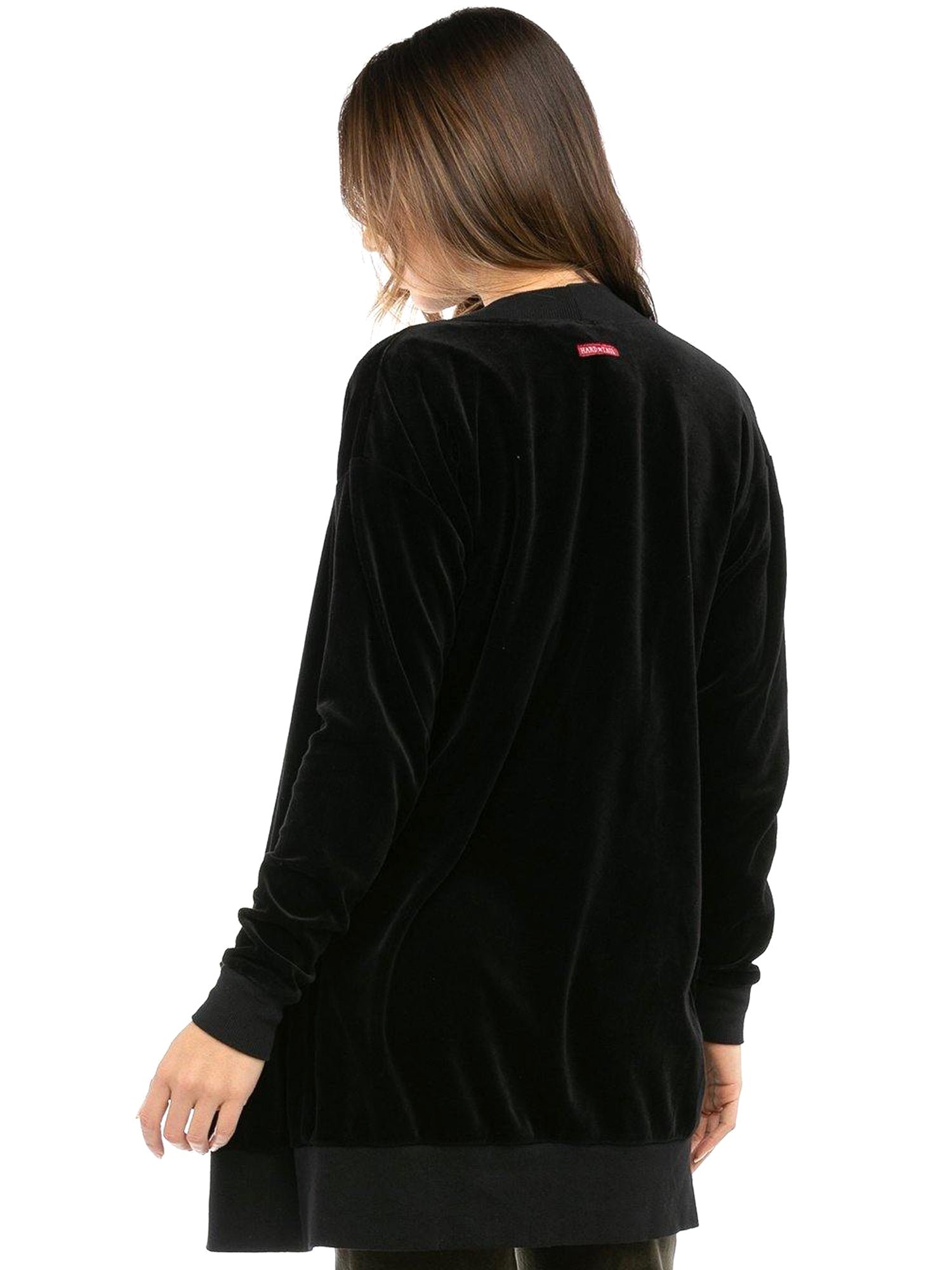 Hard Tail Velour Long Cardigan V-183 - Tops