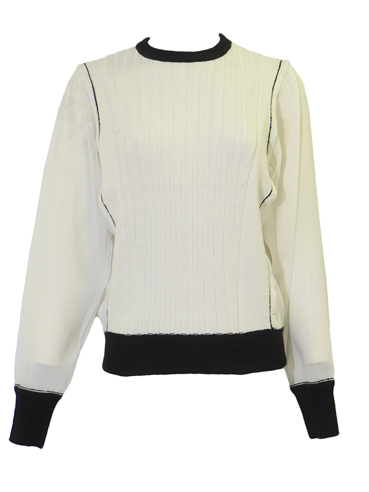 La Chic Mixed Media Sweater - Shirts & Tops