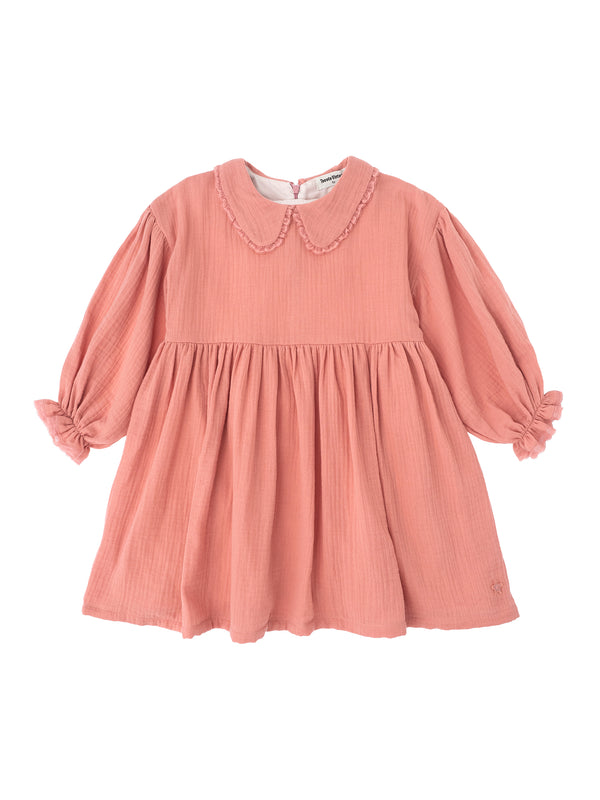 Tocoto Vintage Smocked Lace Collar Dress
