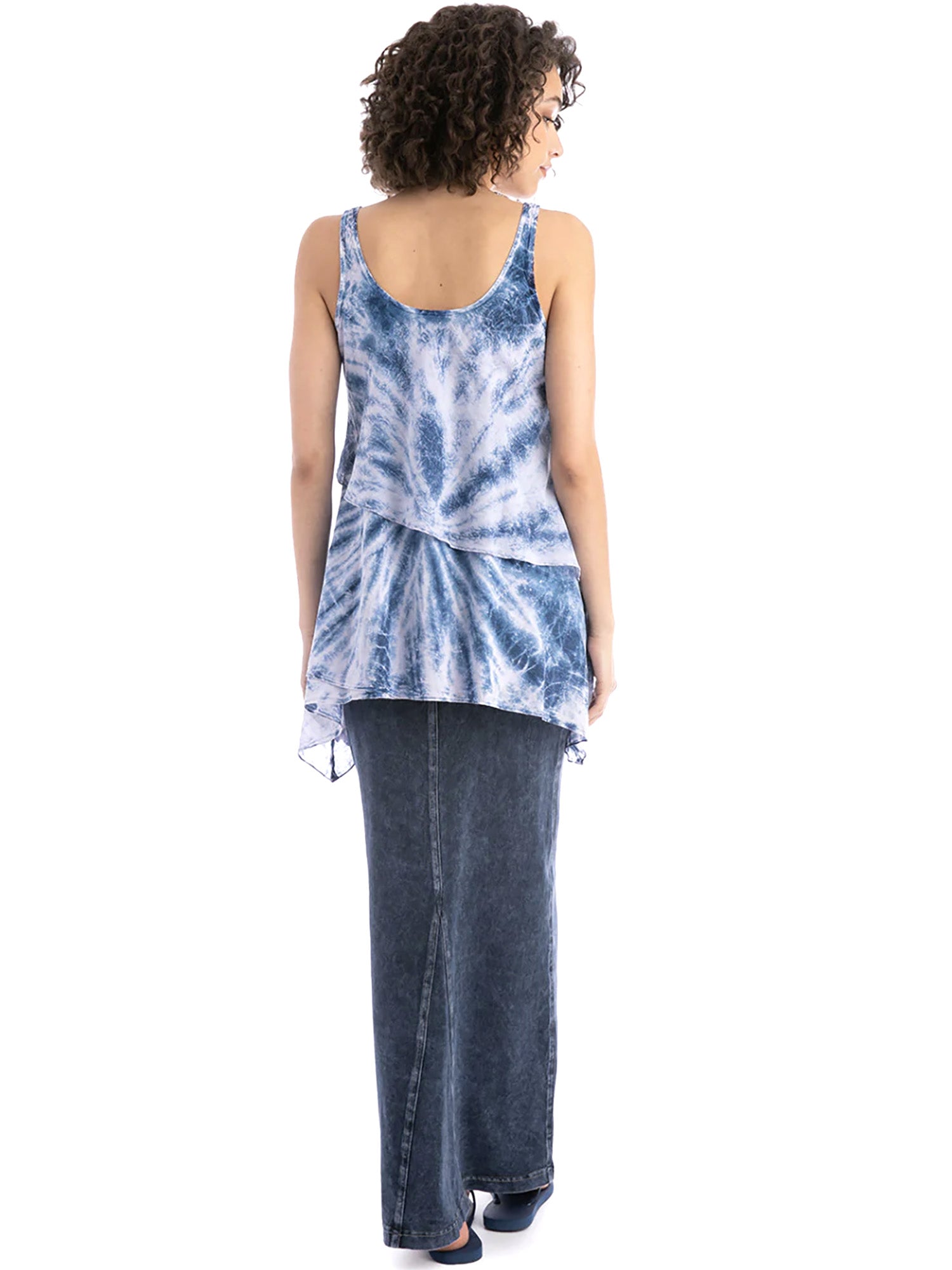 Hardtail Long Denim Back Inset Skirt WJ-127 - Designers