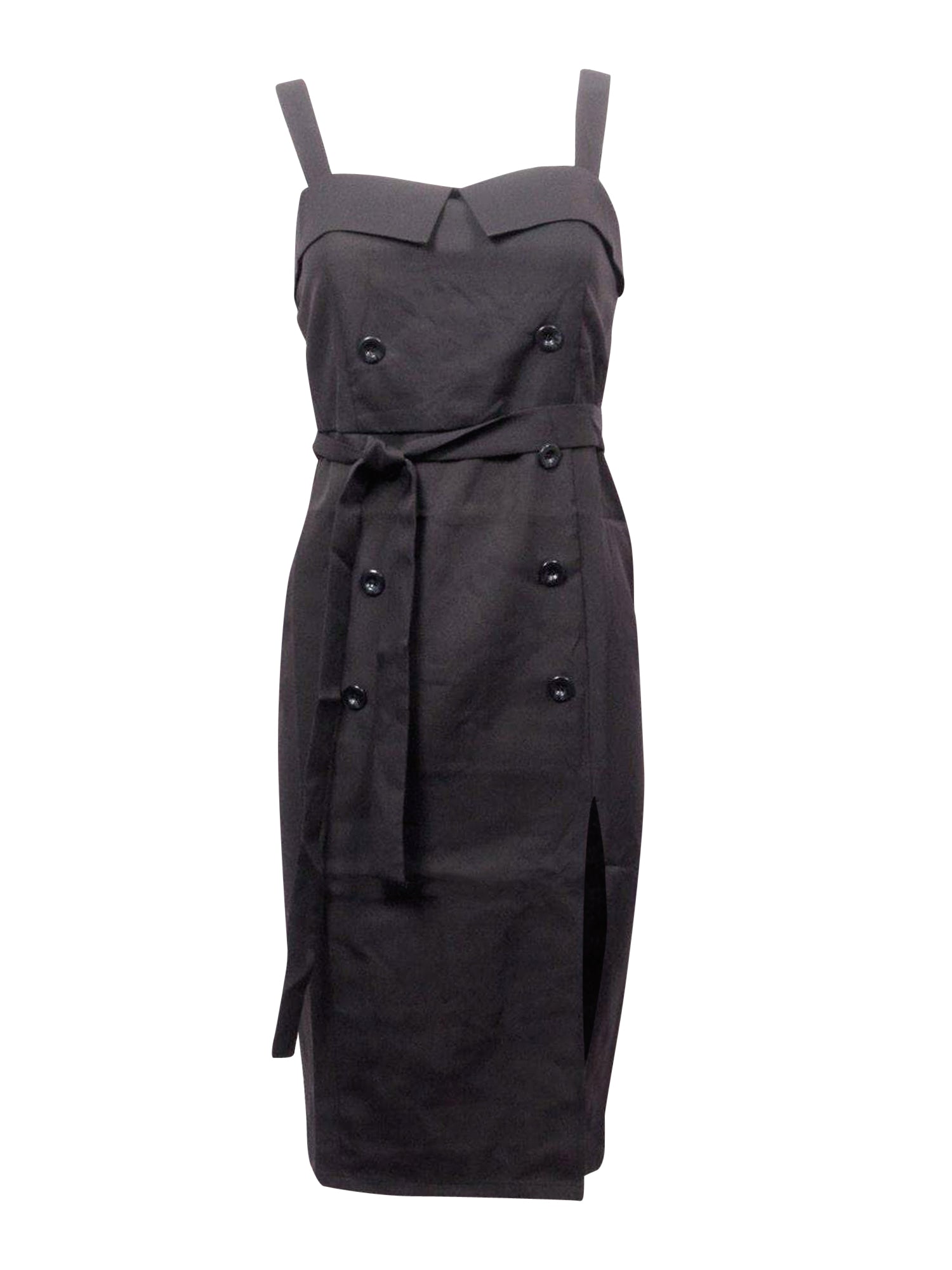Favlux Women's Button Front Jumper Dress S / Black