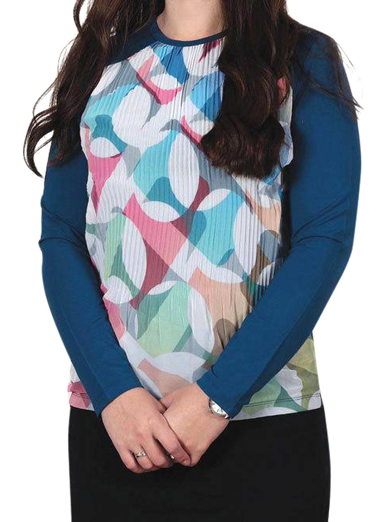 Euro Design Abstract Pleat Top vendor-unknown