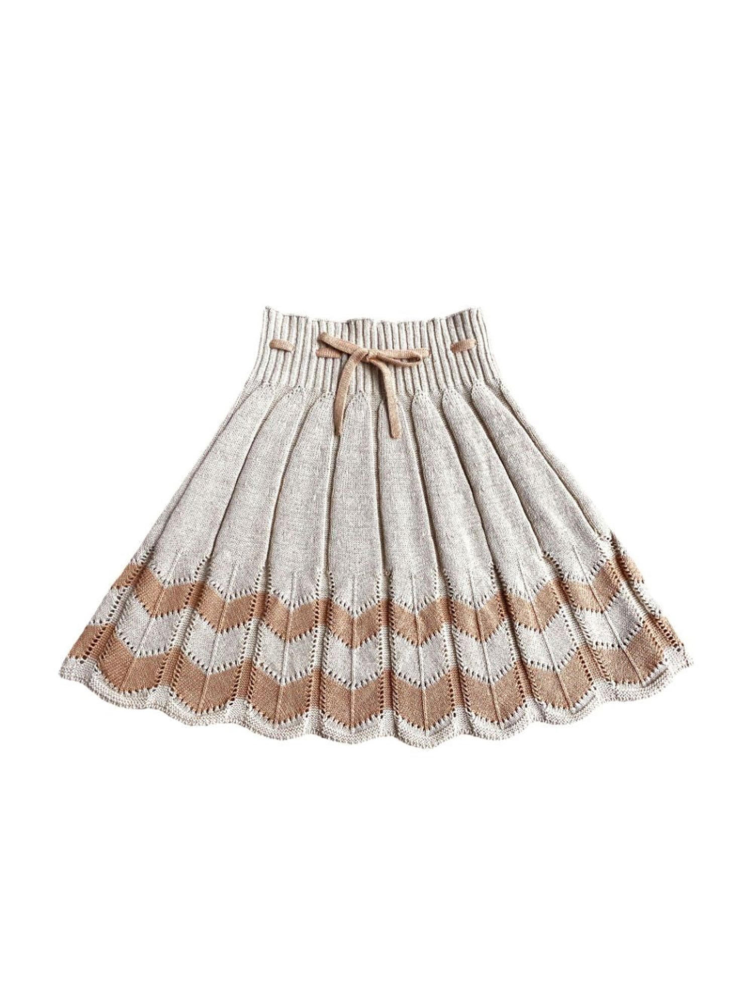 Mabli Kids Igam Ogam Knit Skirt - Skirts