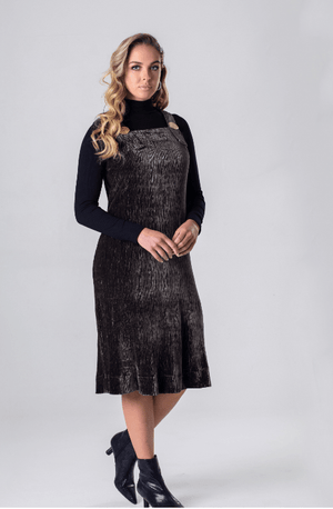 designer jumper dresses Level Collection Ribbed Velvet Jumper