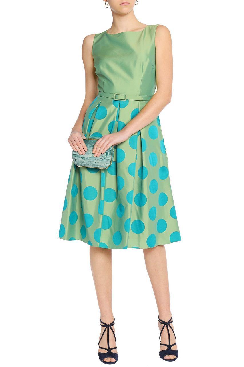 strapless open back dress Sara Emanuel Polkadot Party Dress