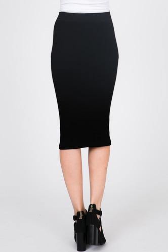 Maya's Place Ribbed Midi Skirt vendor-unknown