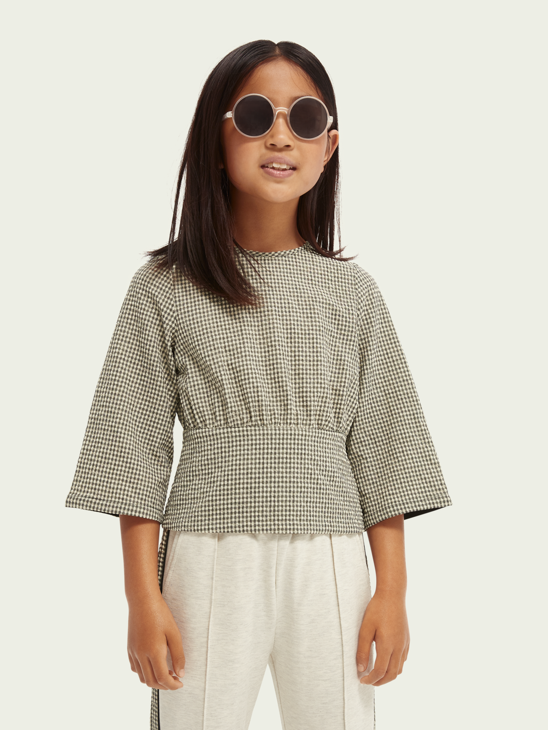 Scotch&Soda Checked Wide Sleeve Top Scotch&Soda